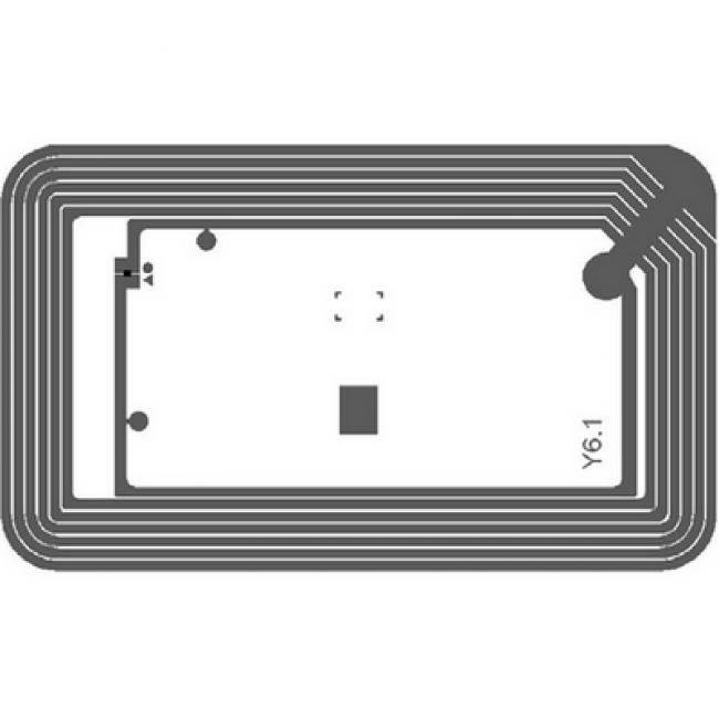 Библиотечная самоклеящаяся HF RFID метка, 50Х80мм, NXP ICODE SLIX