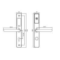 Замок гостиничный беспроводной.  HSU-9939-S (матовое серебро)