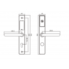 Замок гостиничный беспроводной.  HSU-9939-S (матовое серебро)