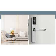 Замок гостиничный беспроводной.  HSU-9939-S (матовое серебро)