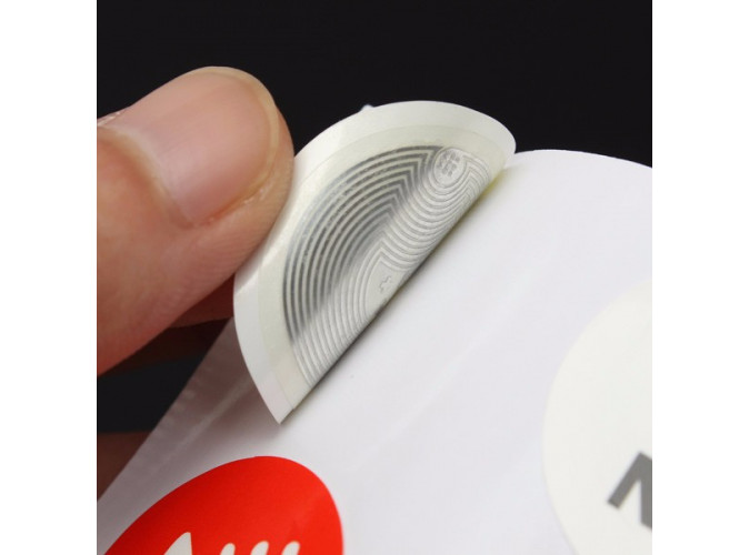 NFC Ntag213 Метка самоклеящаяся бумажная RFID 13.56MHz ISO14443A 25mm