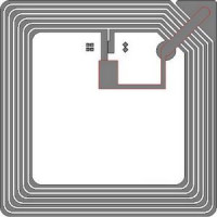 Самоклеящаяся HF RFID метка Icode ISO15693, 45Х45 ММ