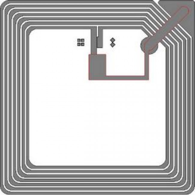 Самоклеящаяся HF RFID метка ISO15693, 45Х45 ММ